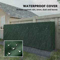 Kozy - Firewood Rack with Waterproof Cover, Heavy Duty Metal Log Store Indoors, Log Storage Holder for Outdoor Indoor Fireplace, 300 x 36 x 99 cm, Dark Green