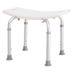 Kozy Height Adjustable Bath Stool, Aluminium Shower Stool with Non-Slip Pads for Elderly, Disabled, Seniors, Pregnant, White