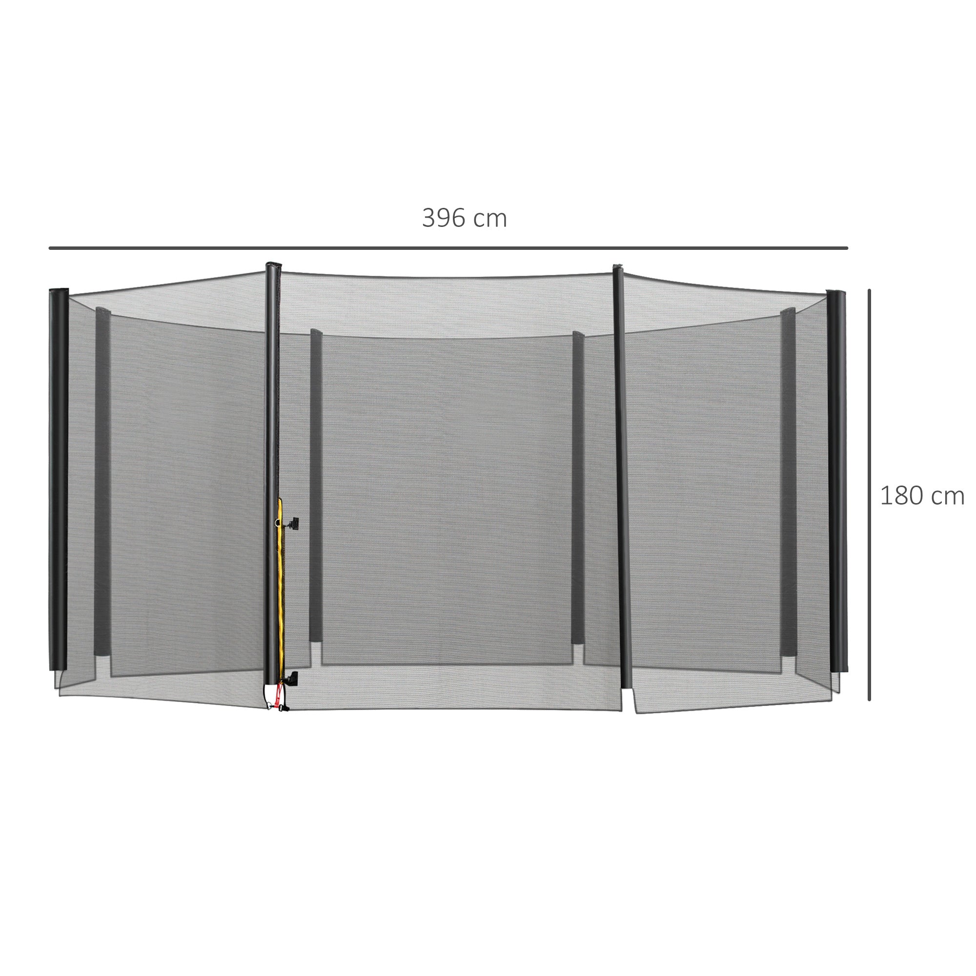 Kozy 13ft Trampoline Net Replacement Safety Net Enclosure Net Spare w/ 8 Poles