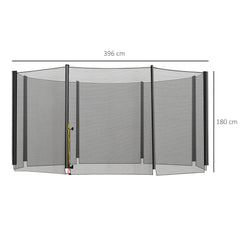 Kozy 13ft Trampoline Net Replacement Safety Net Enclosure Net Spare w/ 8 Poles