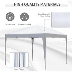 Outsunny 3 x 3 meter Garden Heavy Duty Pop Up Gazebo Marquee Party Tent Folding Wedding Canopy