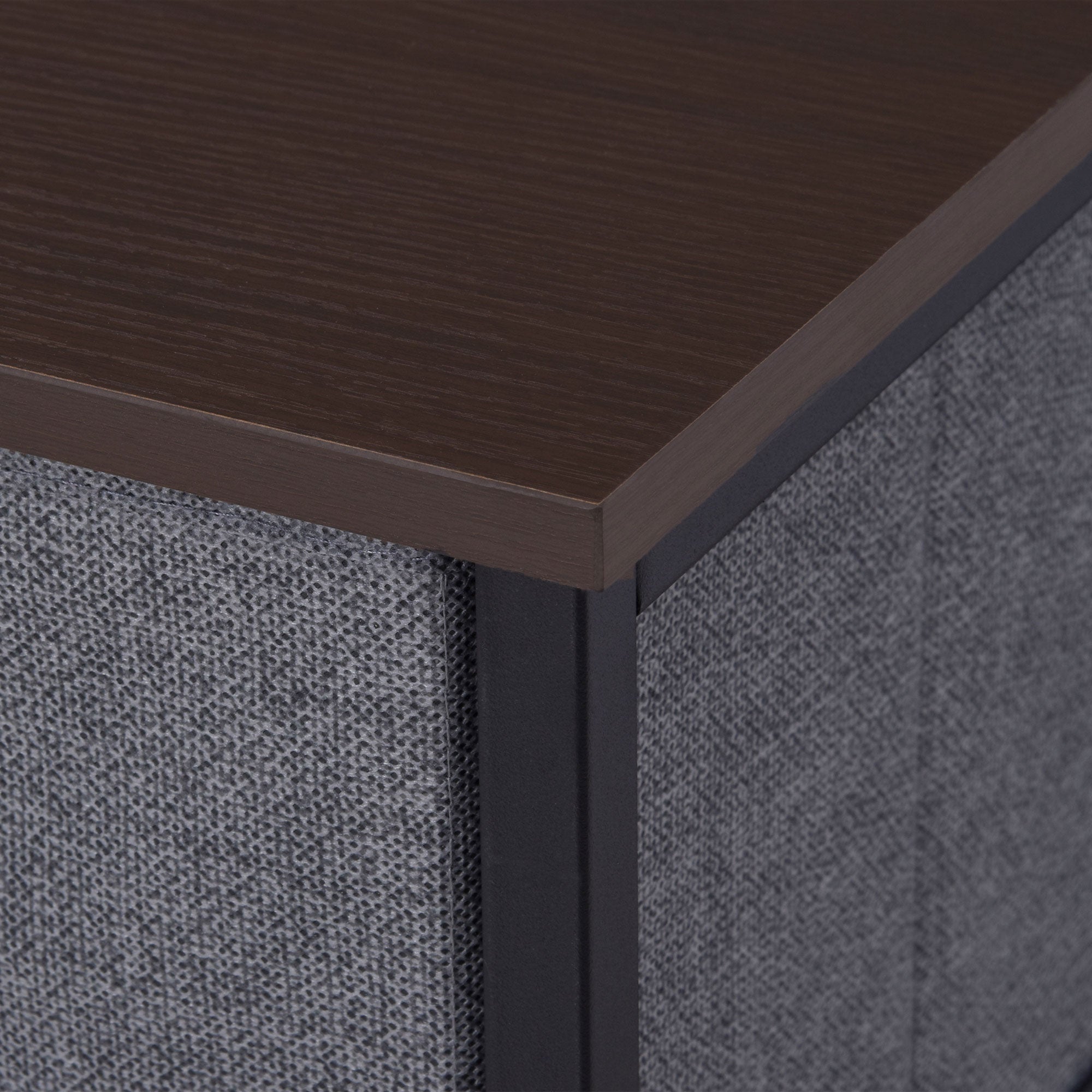 Kozy Chest of Drawers with 7 Drawers, Fabric Drawers with Large Storage Space, Drawers Dresser with Metal Frame, Adjustable Feet for Bedroom Living Room, Dark Grey