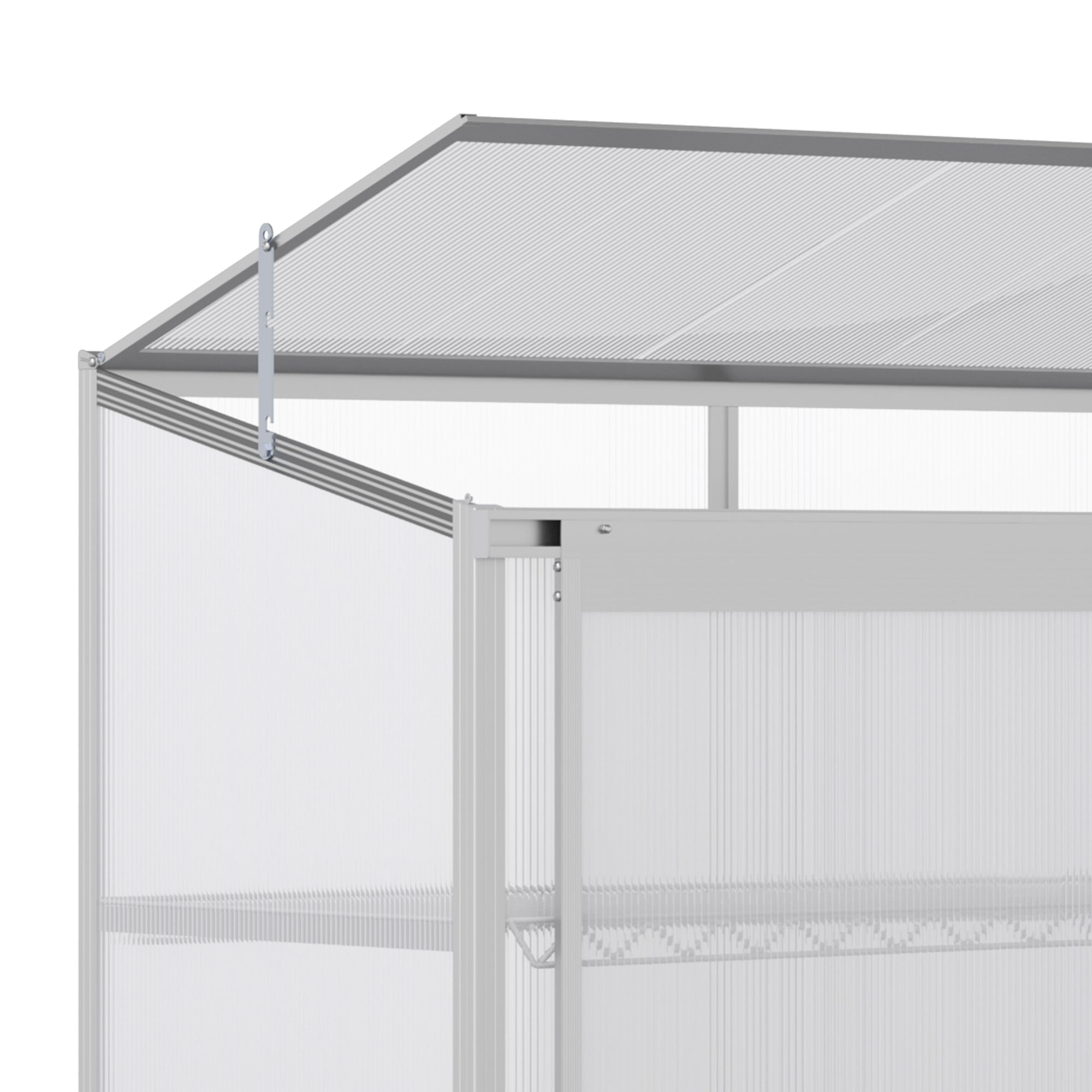 Kozy 3 Tier Greenhouse Garden Outdoor Cold Frame Plant Flower Growth Transparent Polycarbonate Board Openable Roof Sliding Door w/ Foundation 131L x 58W x 140H cm