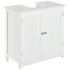 Kozy Under Sink Bathroom Storage Cabinet 2 Layers Vanity Unit Wooden - White