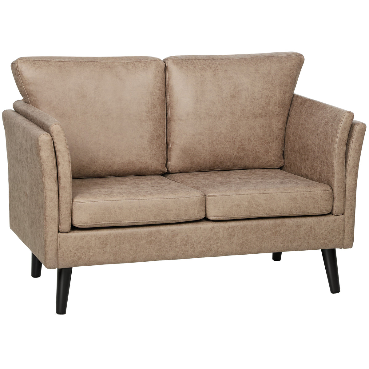 Kozy - Two-Seater Leathaire Sofa - Light Brown