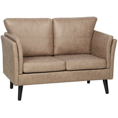 Kozy - Two-Seater Leathaire Sofa - Light Brown