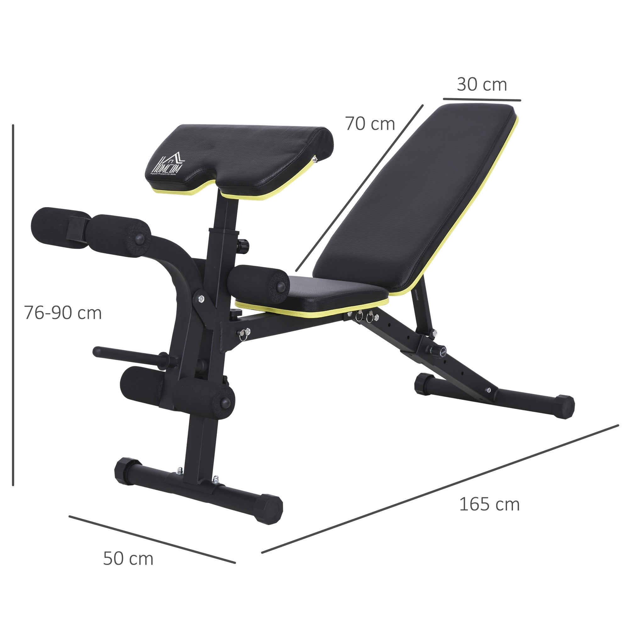 Kozy PVC Upholstered Steel Sit-Up/Dumbbell Duo Bench Black