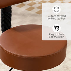 HOMCOM Beautician's Swivel Salon Chair w/ Padded Seat Back 5 Wheels Adjustable Height Salon Hairdressers Tattoo Spa Rolling Cushion 48cm | Aosom UK