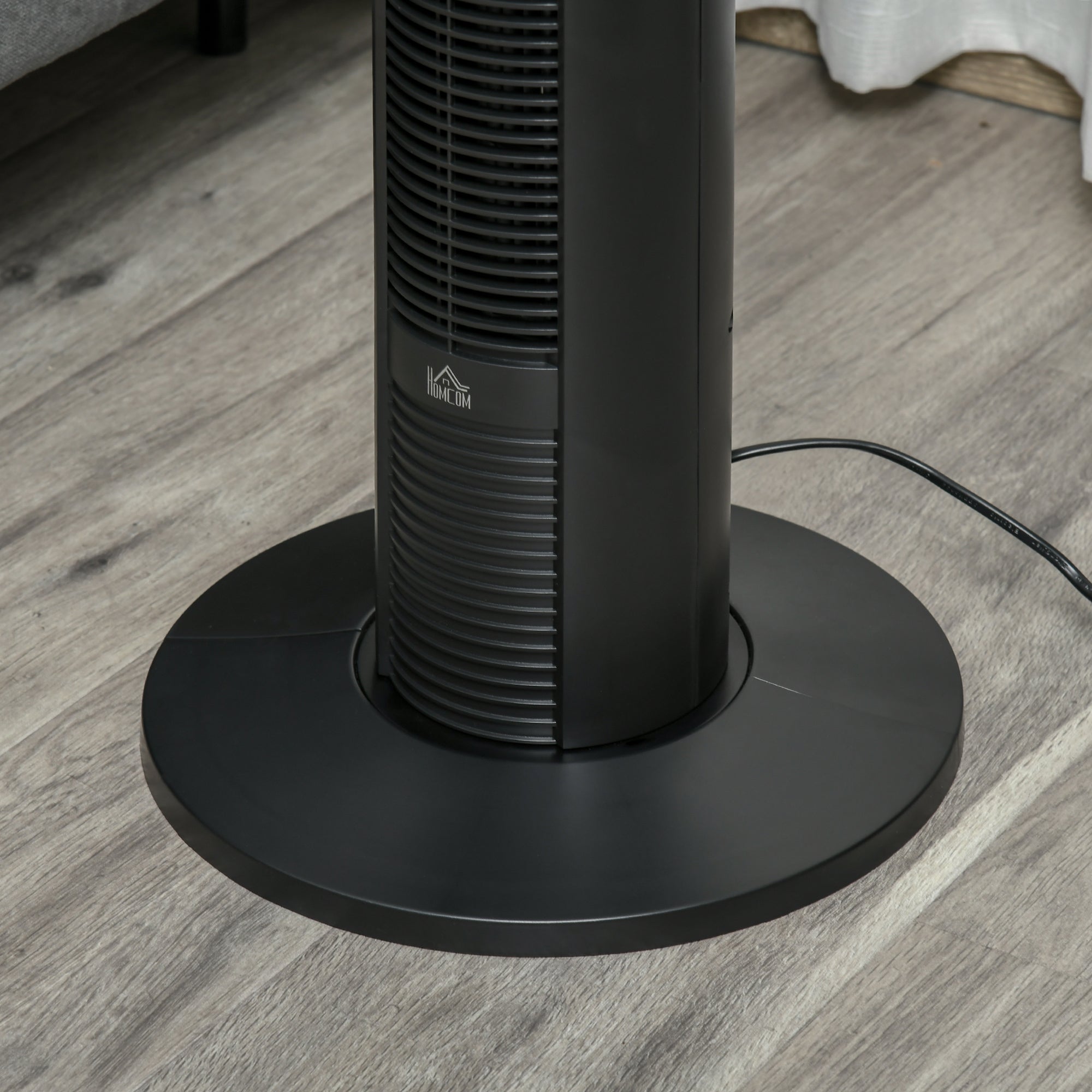 HOMCOM 38" Tower Fan with Remote Control, Oscillating, 3 Speeds, 12