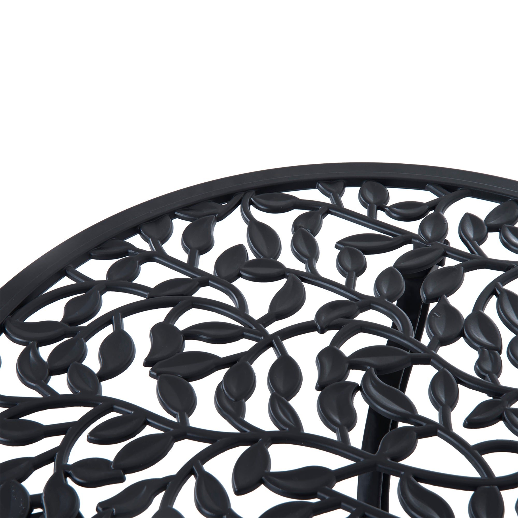 Kozy 3 Pcs Aluminium Bistro Set Garden Furniture Dining Table Chairs Antique Outdoor Seat Patio Seater Black