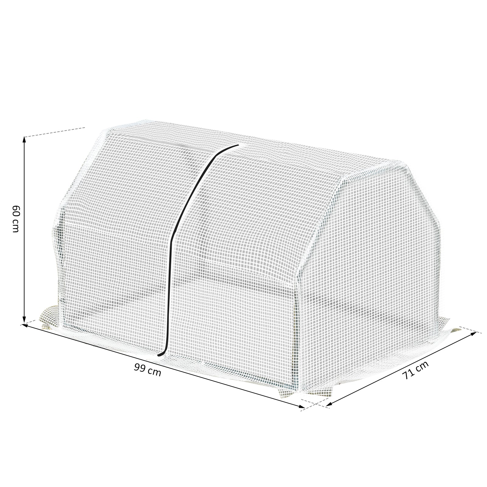Kozy Mini  Greenhouse Grow House PVC Cover Steel Frame White 99L x 71W x 60H cm