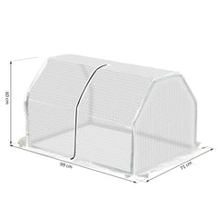 Kozy Mini  Greenhouse Grow House PVC Cover Steel Frame White 99L x 71W x 60H cm