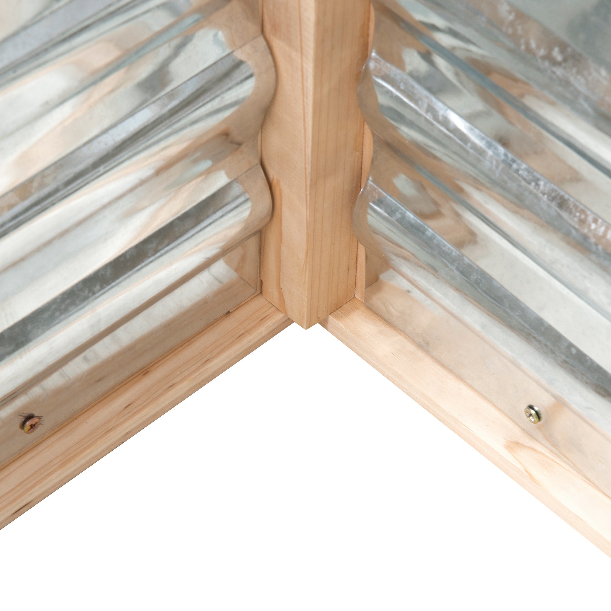 Kozy Raised Garden Bed with Greenhouse Top, Garden Wooden Cold Frame Greenhouse Flower Planter Protection with 2 Independent Roofs, 122x 61 x 82cm, Natural