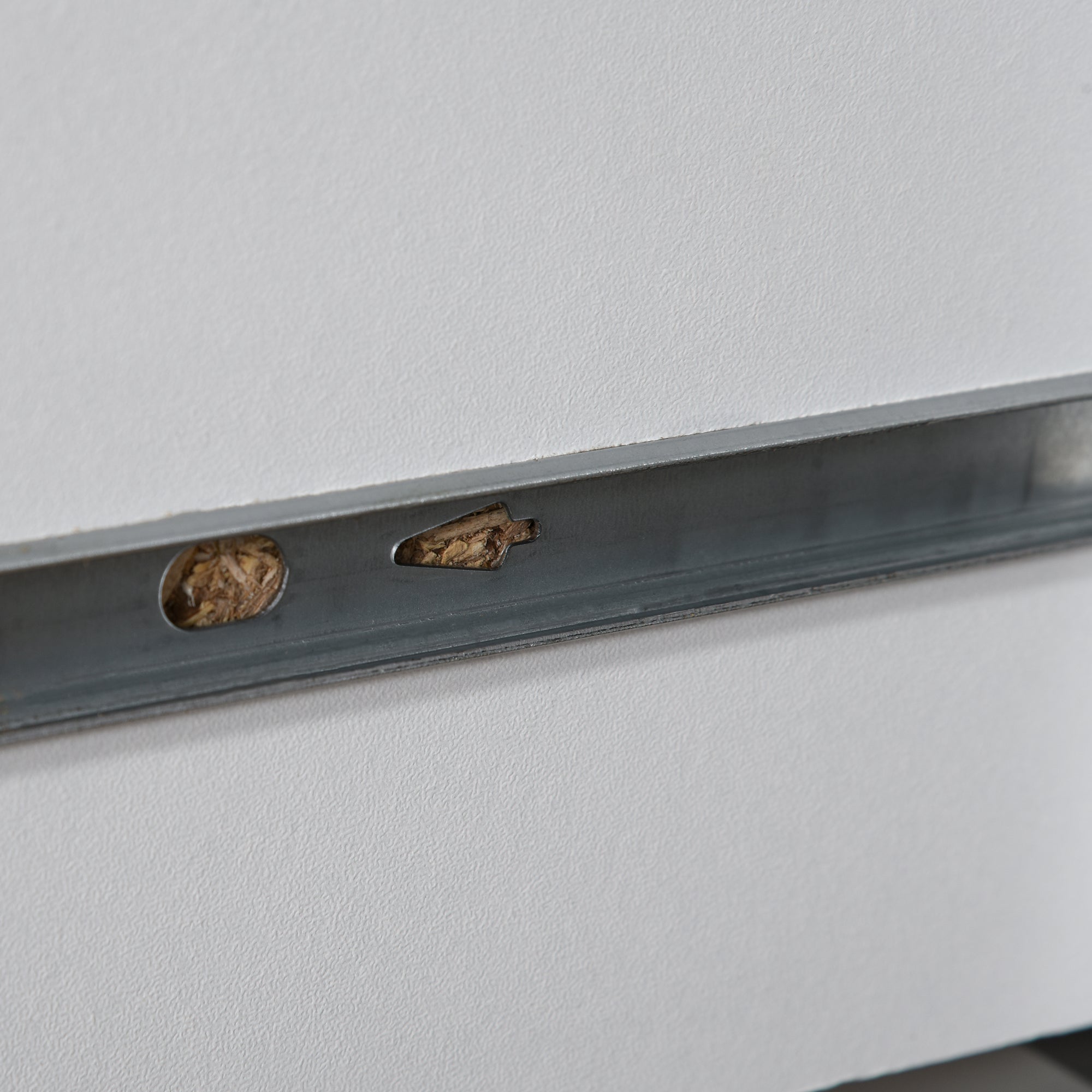 Kozy Bedside Cabinet with 2 Drawer Storage Unit, Unique Shape Bedroom Table Nightstand with Metal Base, for Living Room, Study Room, Dorm