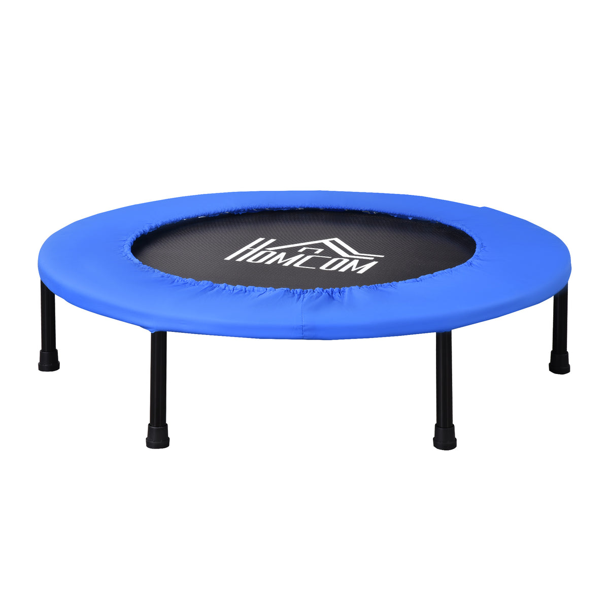Kozy 36" Mini Fitness Trampoline Home Gym Yoga Exercise Rebounder Indoor Outdoor Jumper with Safety Pad, Support Up to 100 KG, Blue and Black