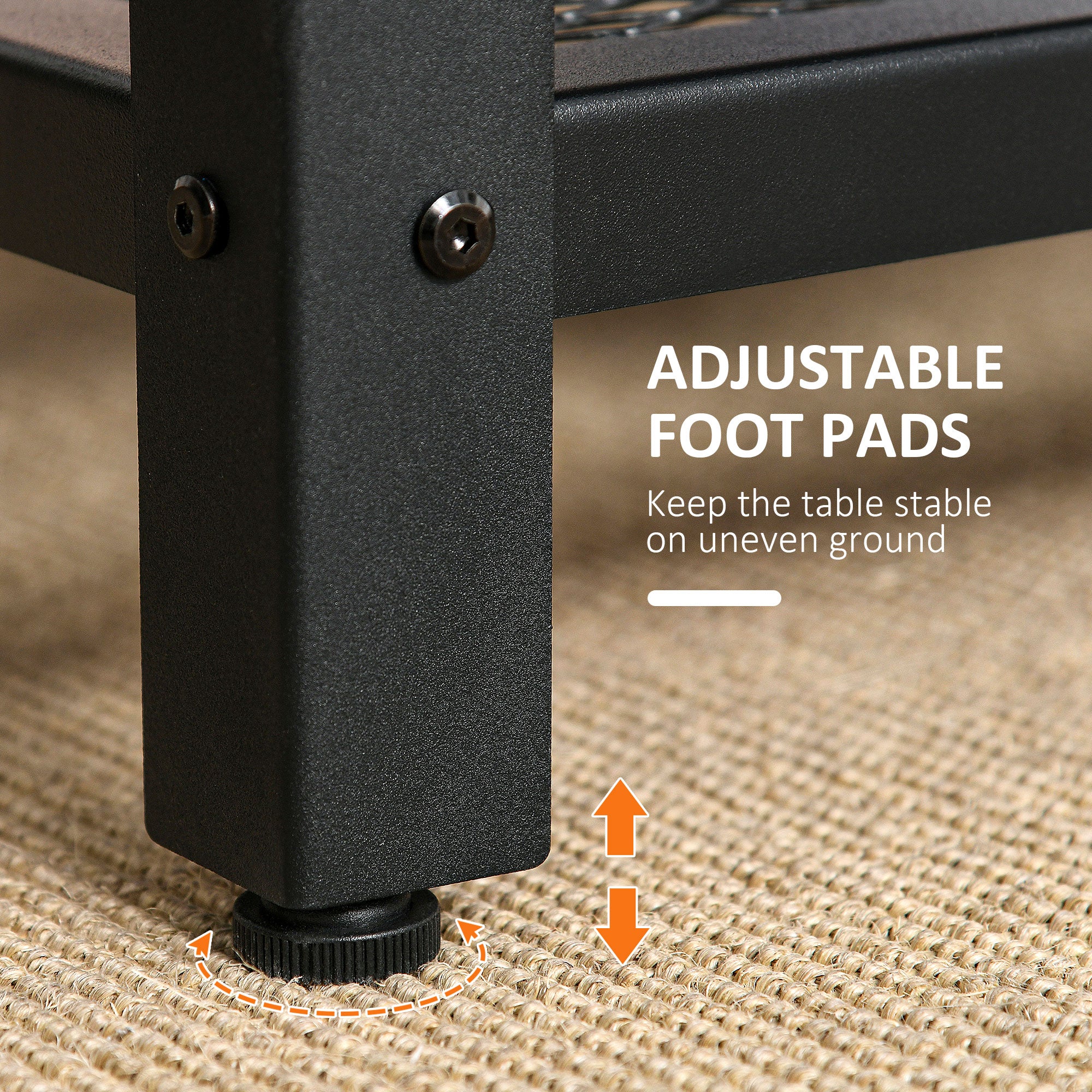 Kozy Coffee Table Industrial Side Table Living Room Table with Storage Shelf and Metal Frame for Home Office, 106L x 60W x 45Hcm