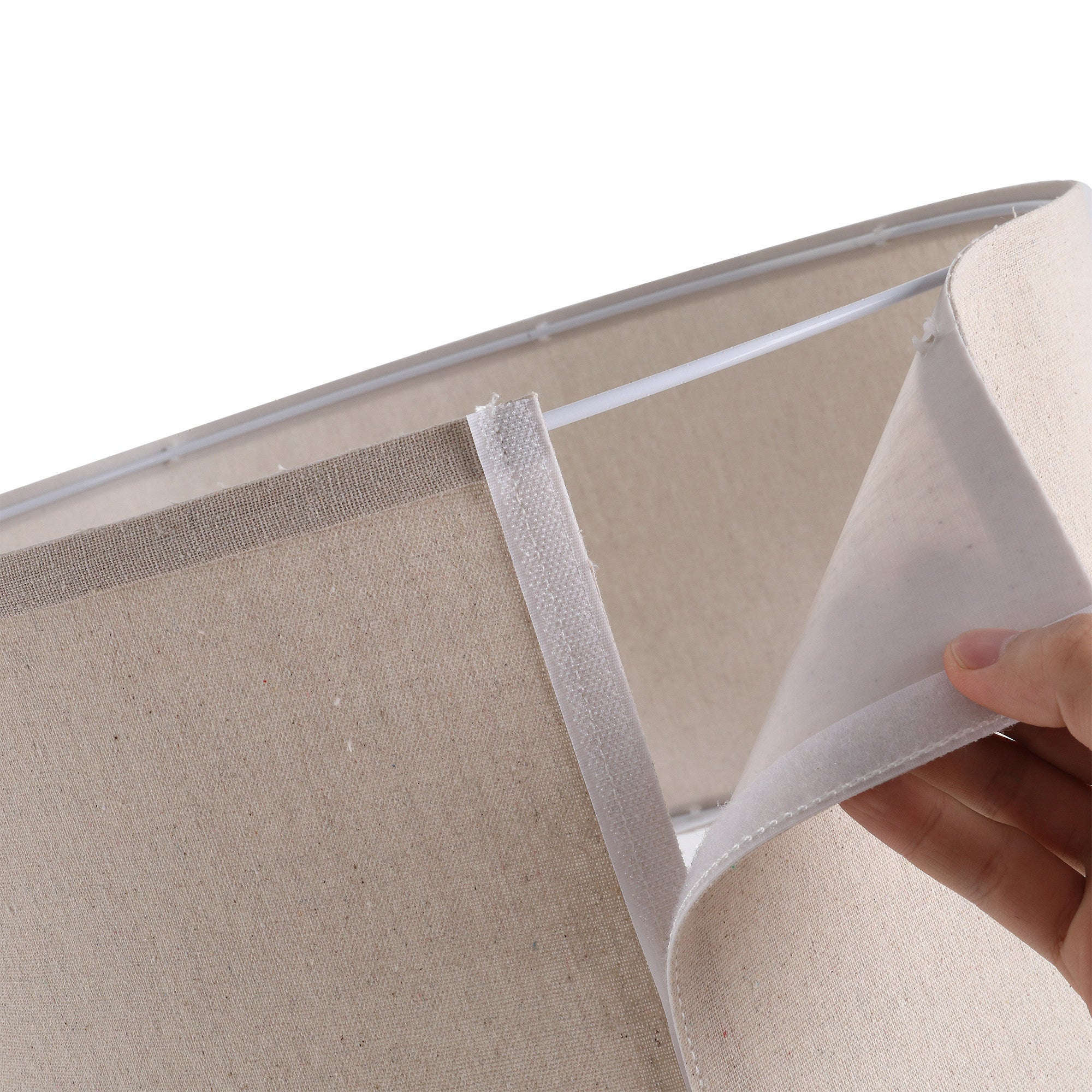 Kozy Floor Lamp with Elegant Wood Tripod, Free Standing E27 Bulb Lamp Versatile Use For Home Office - Beige