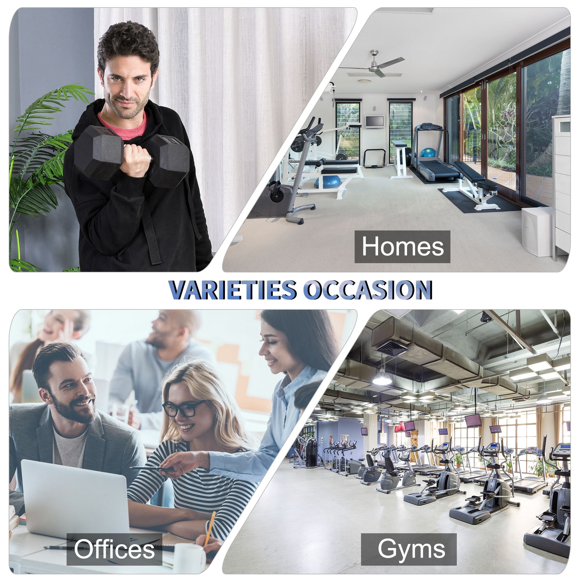 Kozy 17.5KG Single Rubber Hex Dumbbell Portable Hand Weights Dumbbell Home Gym