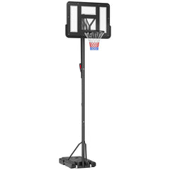 SPORTNOW Height Adjustable Basketball System, Freestanding Basketball Hoop and Stand w/ Wheels, 2.35-3.05M