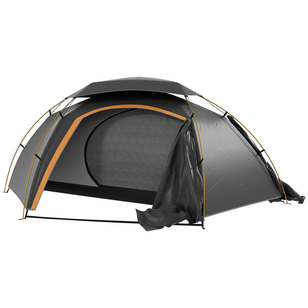 Aluminium Frame Camping Tent Dome Tent with Removable Rainfly, Waterproof, for 1-2 Man