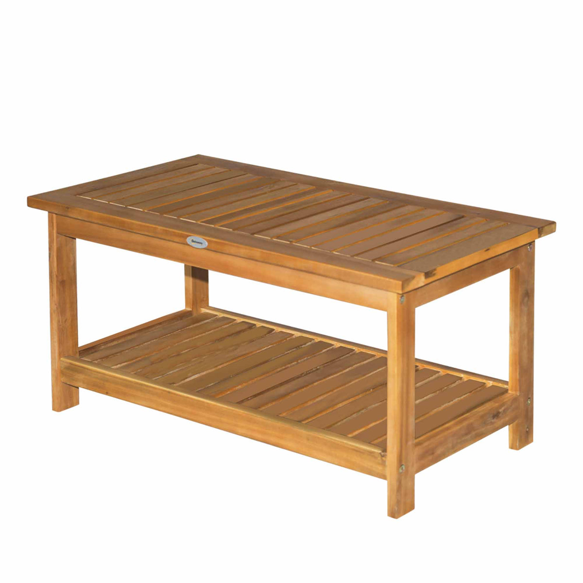 Kozy 45 x 90cm Acacia Wood Two-Tier Garden Table
