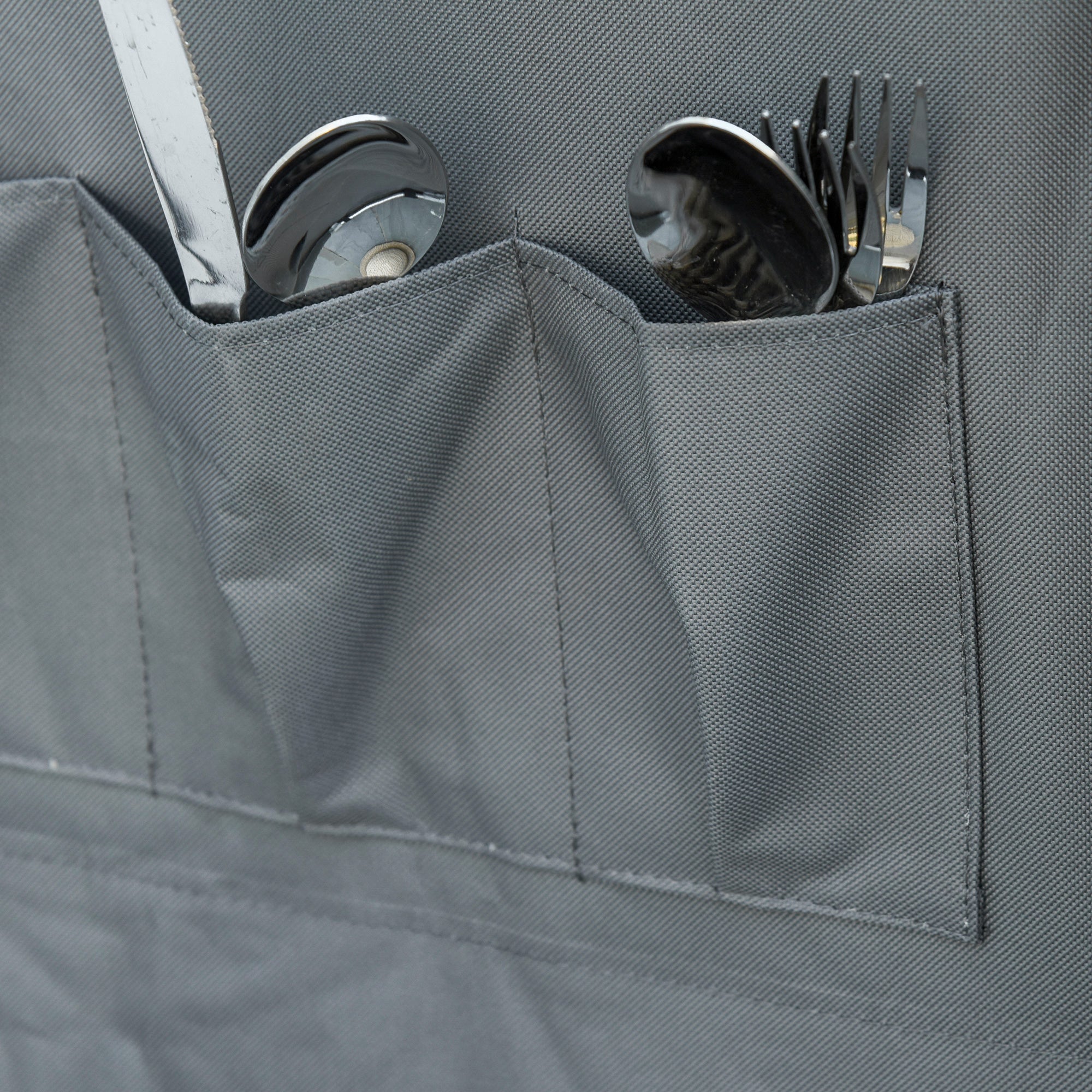 Kozy 3-Shelf Camping Cupboard Camping Kitchen Station Cook Table, Storage Organiser for BBQ Party Picnics Backyards with Carrying Bag, Grey