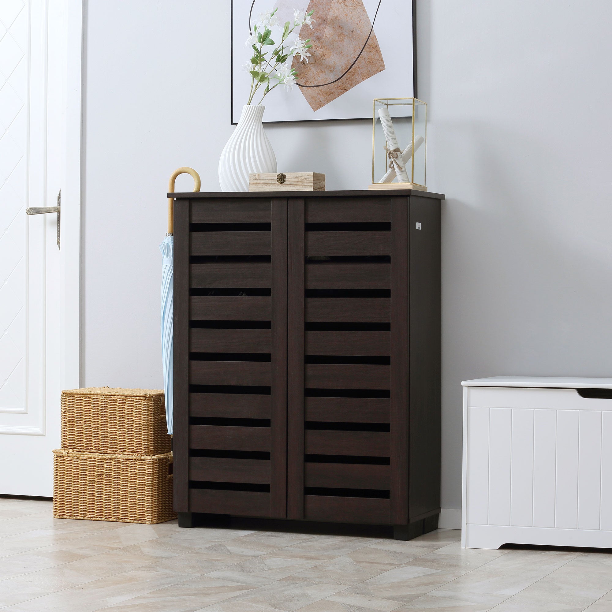Kozy 15 Shoe Storage Cabinet - Wood-Effect