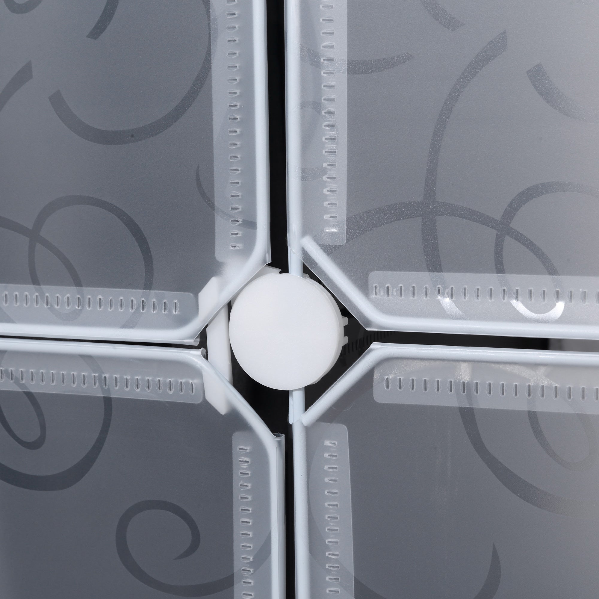 Kozy Portable Wardrobe for Bedroom, 15 Cube Closet with Hanging Rail, Modular Storage Cabinet, Plastic Armoire for Space Saving, White and Black