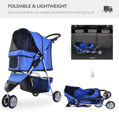 PawHut Pet Stroller for Dogs, Three