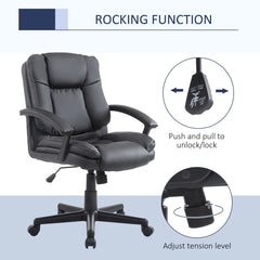 HOMCOM Executive Swivel Office Chair, Mid