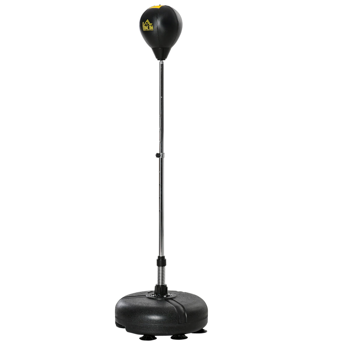 HOMCOM Punching Bag with Stand, Free Standing Boxing Bag Set, Speed Bag with Adjustable Height for Teens & Adults, Black, Gold