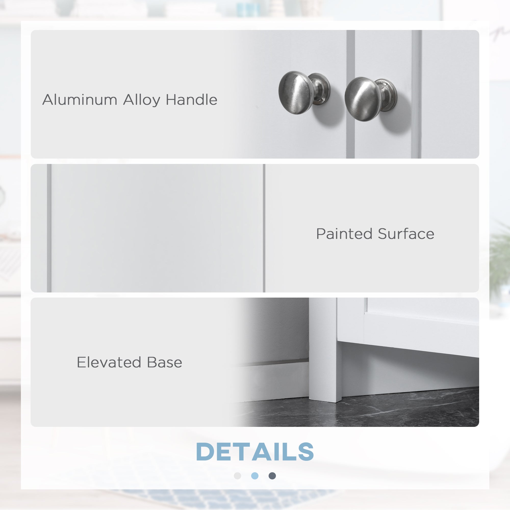 Kozy Triangle Bathroom Cabinet, Corner Bathroom Storage Unit with Cupboard and 3-Tier Shelves, Free Standing, White