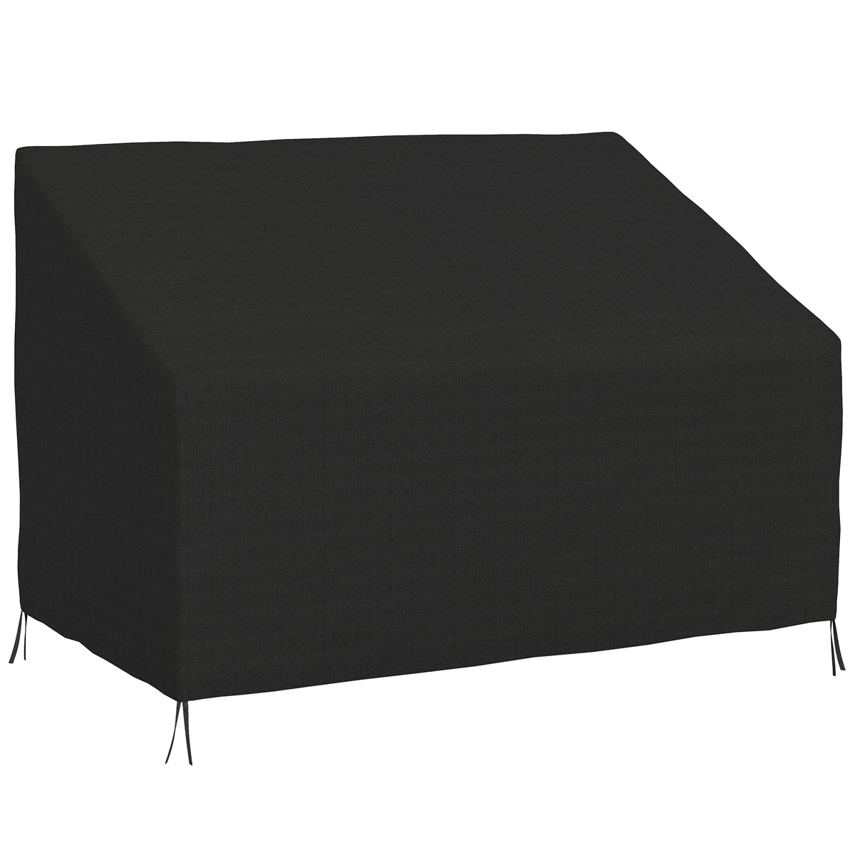 Kozy - 600D Oxford Cloth Furniture Cover, 2 Seater Sofa Protector for Garden Patio, Outdoor, Waterproof, Black, 140L x 84W x 56/94H cm