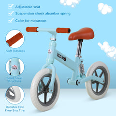 HOMCOM Balance Bike for Toddlers, No Pedal Training Bicycle for Walking Skills Development, Blue