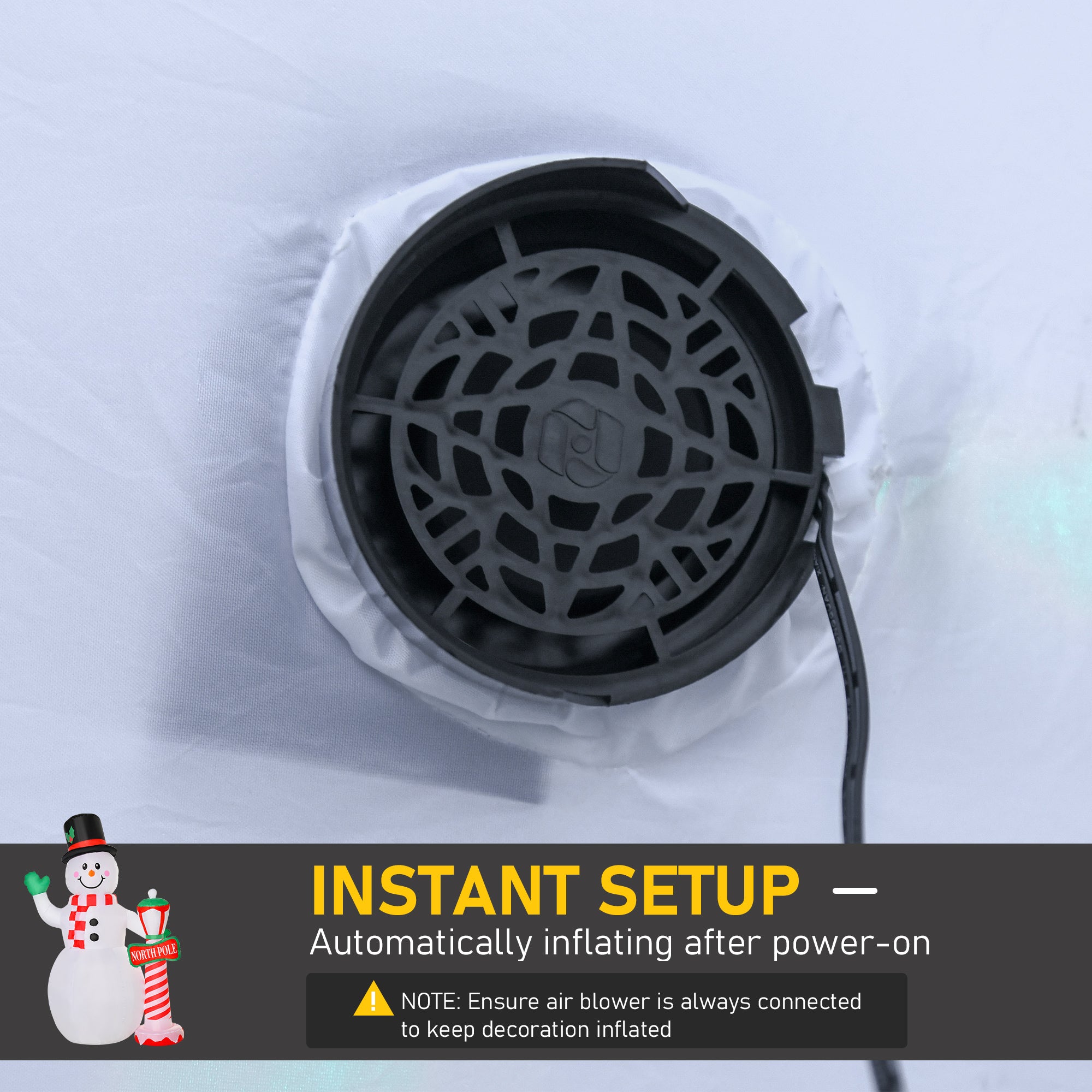 Kozy 8ft Tall Christmas Inflatable Snowman with Street Lamp, Lighted for Home Indoor Outdoor Garden Lawn Decoration Party Prop