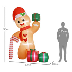 Kozy - 8ft Inflatable Gingerbread Christmas Decoration