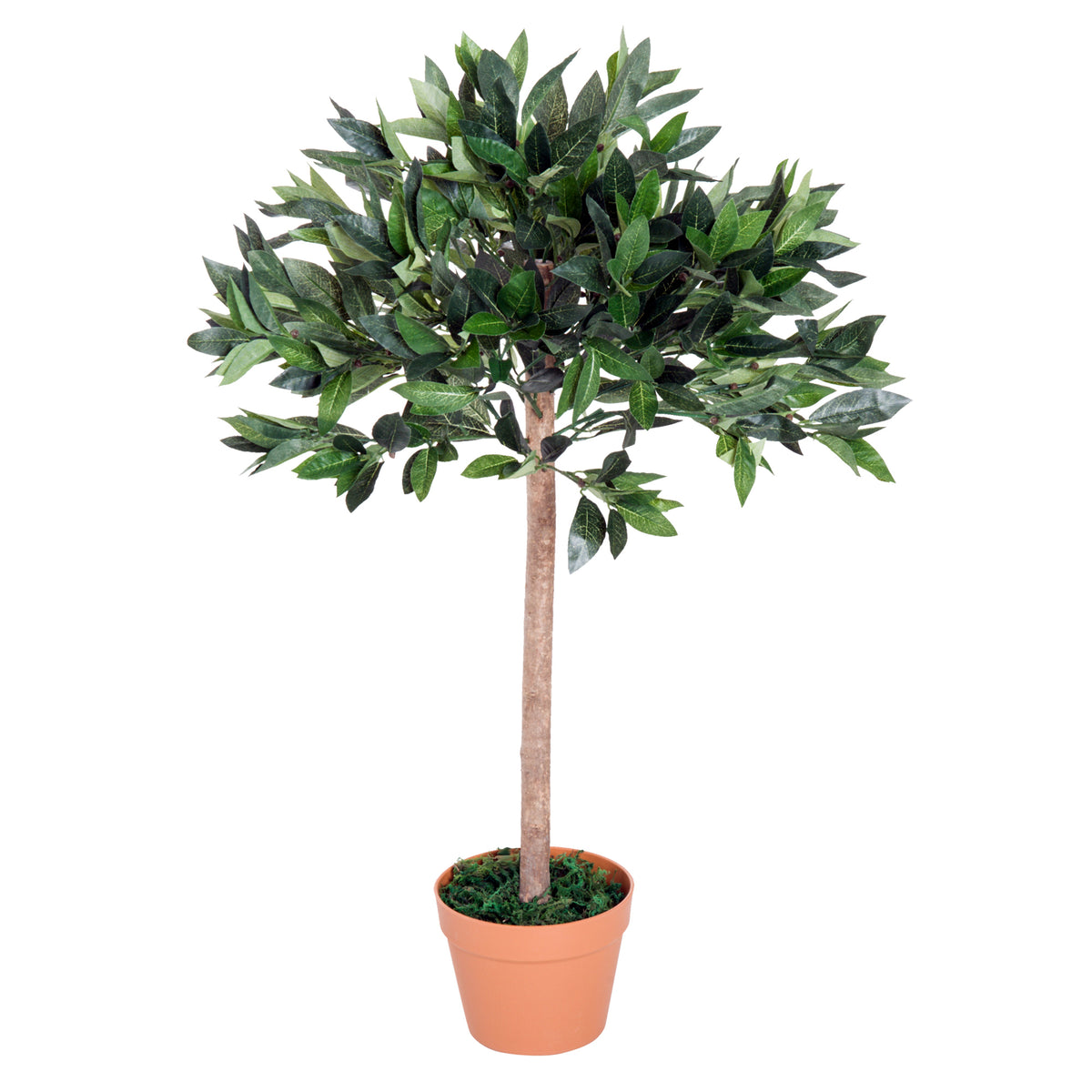 Outsunny 3ft Faux Olive Tree, Lifelike Indoor Plant, Decorative Greenery, in Orange Pot