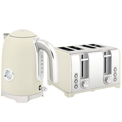 Kozy Retro 3000W Kettle and Toaster Set - Grey