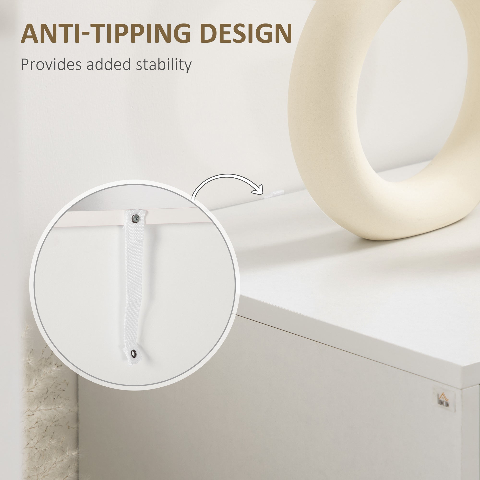 Kozy Modern Sideboard Storage Cabinet, Free Standing Accent Cupboard with Drawer, 2 Doors for Bedroom, Living Room, Hallway, White