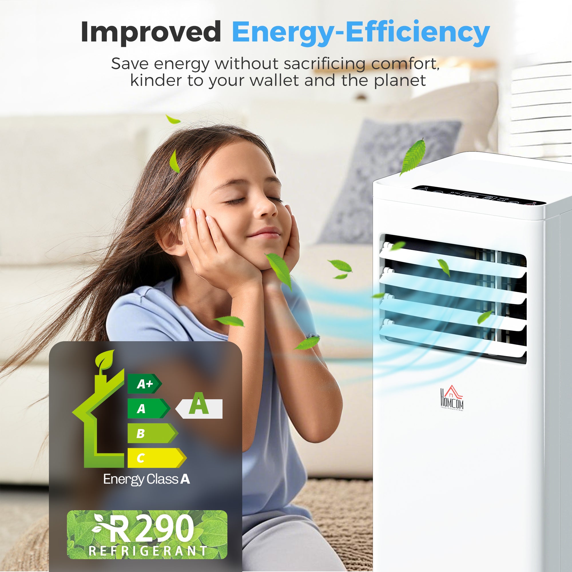 Kozy Portable Air Conditioner 5000 BTU, 4-in-1 Cooling, Dehumidifier, Fan, Sleep Mode, Air Conditioning Unit with Digital Display & Remote Control, 24H Timer, Window Venting Kit, for Room up to 18㎡