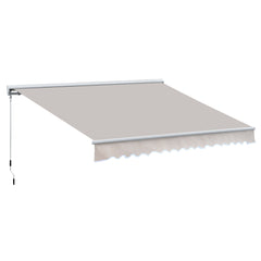 Kozy 3.5Lx2.5M Retractable Manual/Electric Awning-Cream White/White