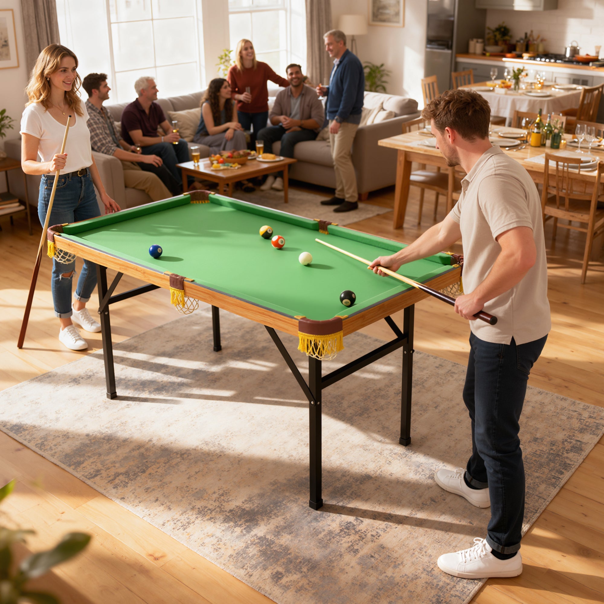 Kozy 4FT Mini Folding Pool Billiards Table