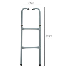 HOMCOM Trampoline Ladder, Easy Access, Durable Metal Construction, Suitable for 8/10ft Trampolines