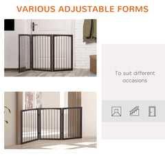 Kozy 3 Panel Stair Gate Foldable Dog Door Gate Indoor Free Standing Safety Gate Pet Barrier 76cm Height
