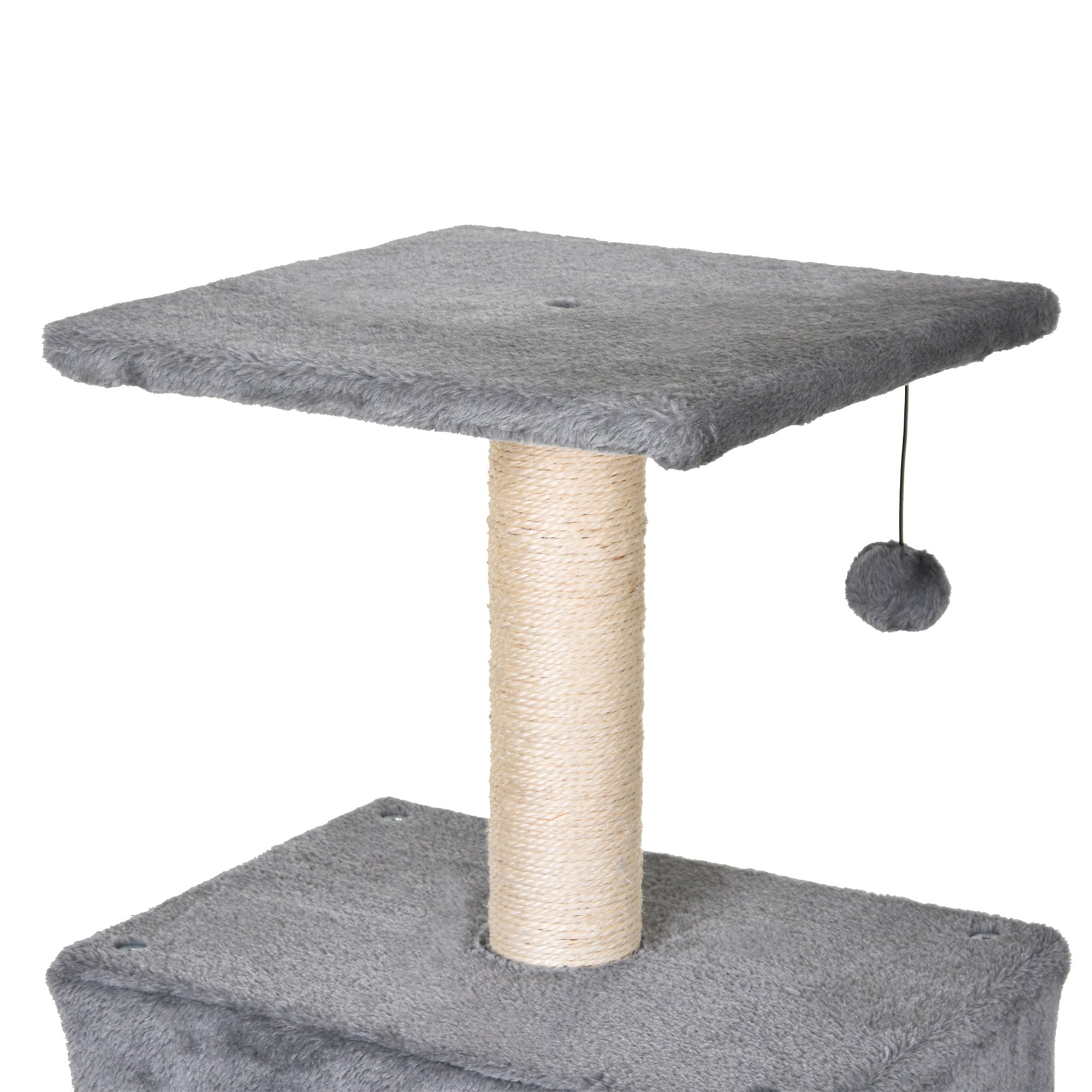 PawHut Cat Tree Tower, 51" Activity Centre with Condo, Scratching Posts, Ladders, Toys, Ideal for Climbing, Relaxing & Playing