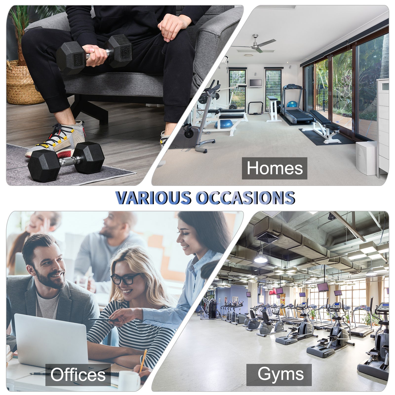 Kozy 2x10kg Hex Dumbbells Set Rubber Dumbbells Weight Lifting Equipment Fitness Home Gym