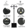 3-head Solar Lamp Post, Street Light with Planter, Automatic-on, 6 Hour Max Outdoor Ready LED Lighting