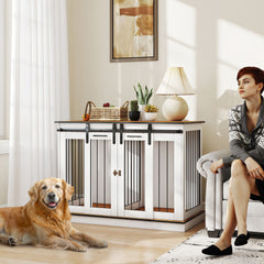 Kozy Dog Crate Furniture for Large Dogs, Double Dog Cage for Small Dogs