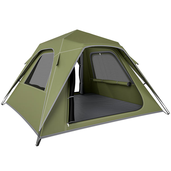 Pop Up Tent Waterproof Camping Tents with Windows 3-4 People