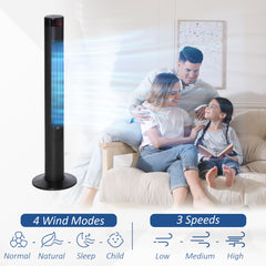 HOMCOM 46" Tower Fan, Remote Control, 12H Timer, 3